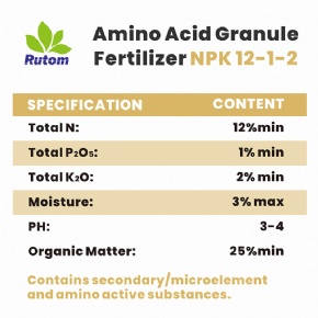 Amino Acid Granule Fertilizer NPK 12-1-2